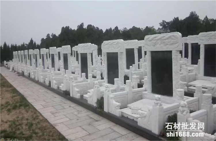 汉白玉传统墓碑雕刻