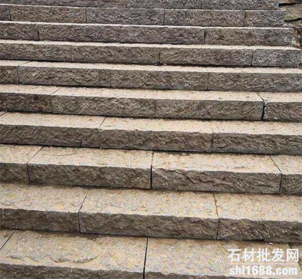自然面青石台阶石加工