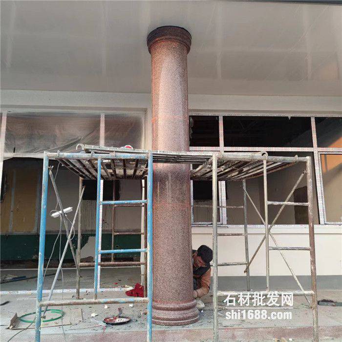 将军红大理石圆柱报价,石材圆柱价格