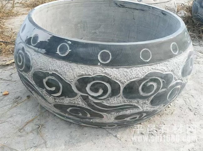 青石柱墩石，石雕柱脚石样式