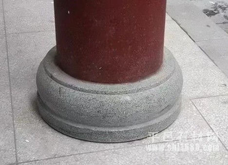 芝麻灰柱脚石，门厅圆柱柱墩石加工