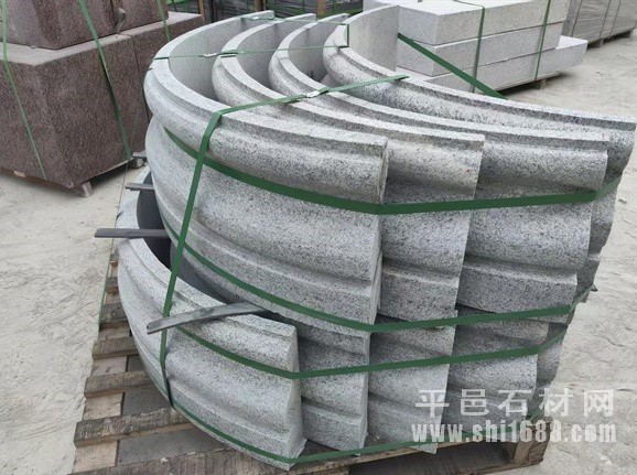 芝麻灰圆柱柱脚石，大理石柱墩石加工